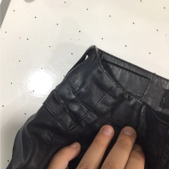 Guess Black Leather High Waist Shorts - Picture 9 of 10